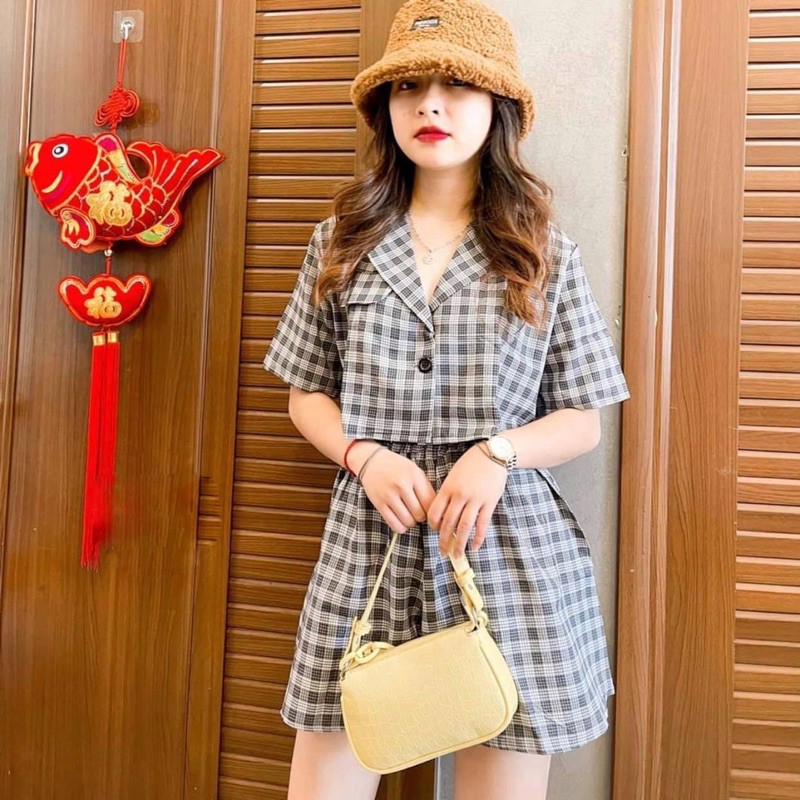 Set vest nữ kẻ sọc caro (giá sỉ) | BigBuy360 - bigbuy360.vn