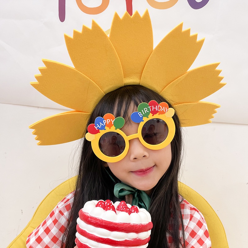 Băng đô hình hoa hướng dương phong cách Hàn Quốc đáng yêu cho bé gái