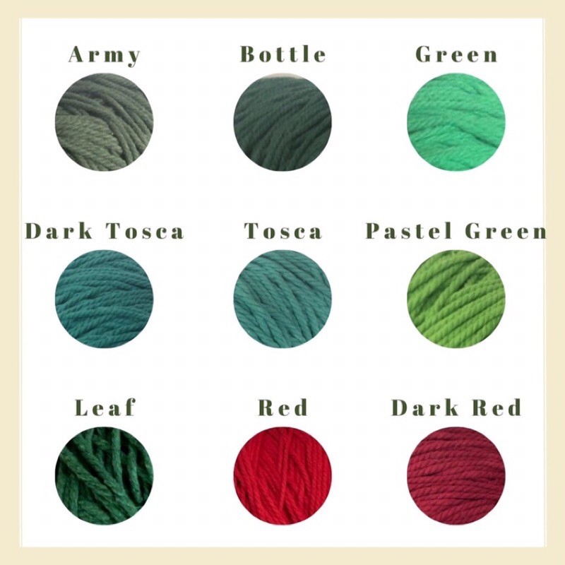 (Bán lẻ )10m dây thừng cotton size 1mm,1,5mm,2mm,3mm,4mm,5mm,6mm,8mm,10mm