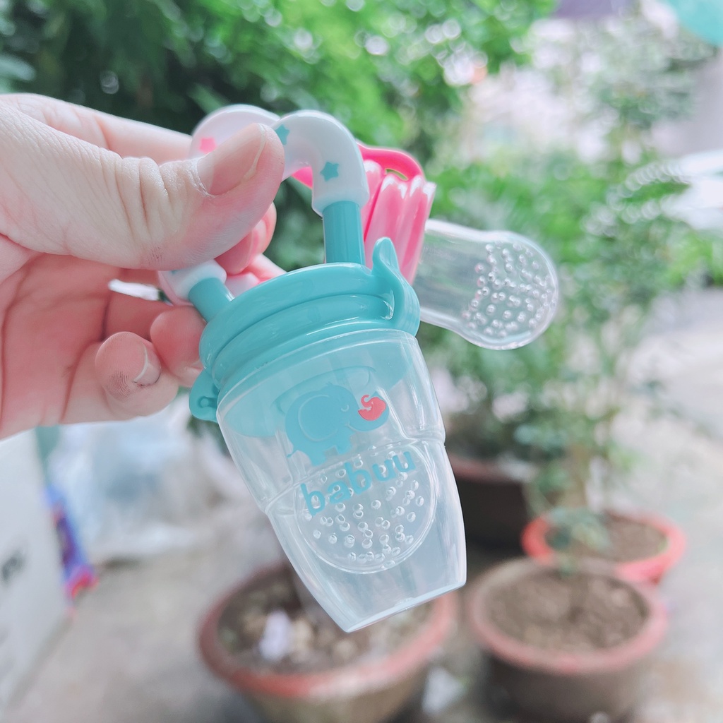 Túi nhai tập ăn dặm chống hóc cho bé kèm hộp