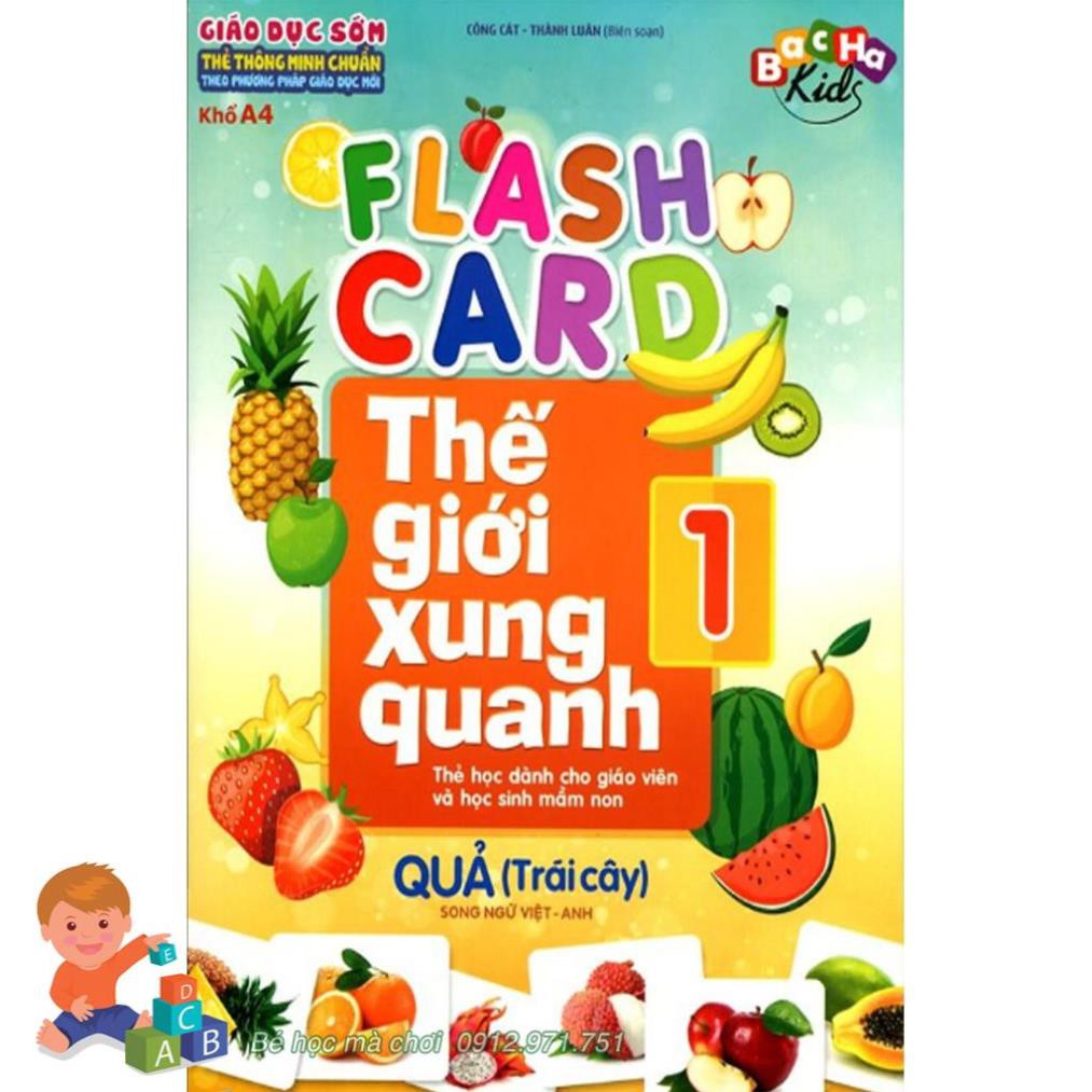 Flashcard song ngữ Việt Anh - Thẻ Thế Giới Xung Quanh 1 - Quả (Trái cây)