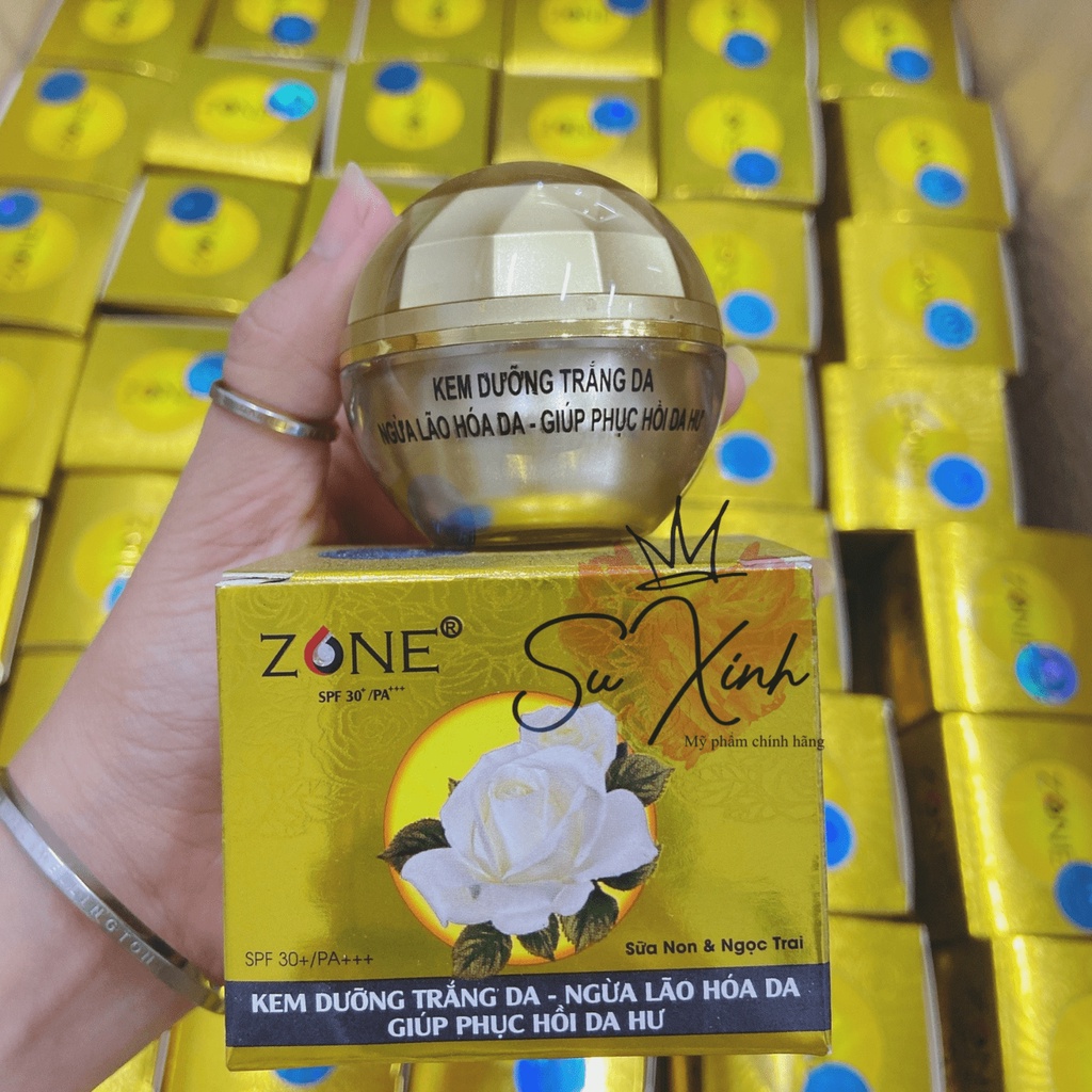 Kem Dưỡng Trắng Da Ngừa Lão Hóa Giúp Phục Hồi Da Hư ZONE 10g