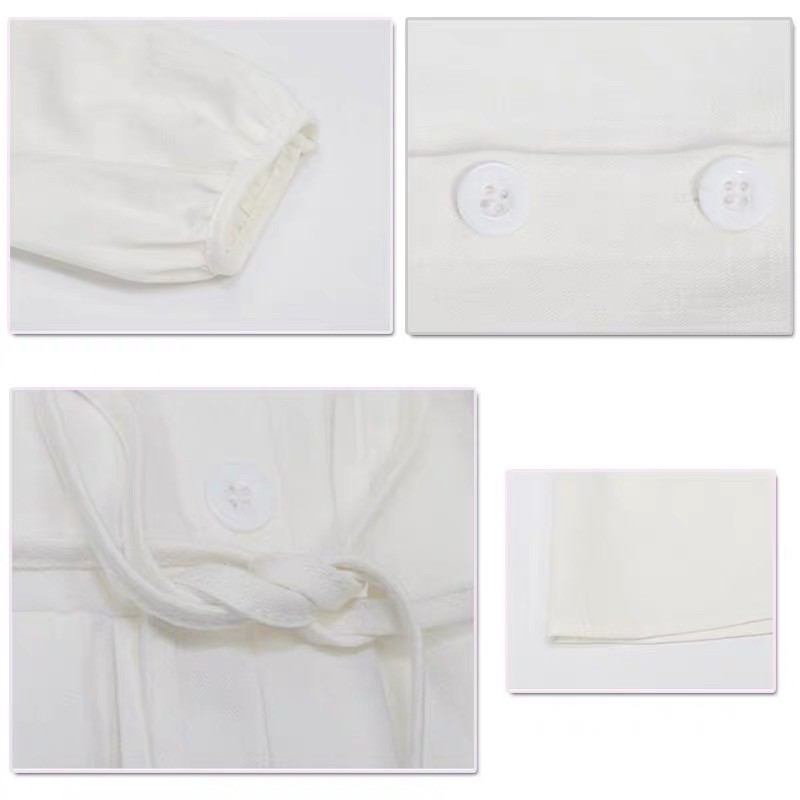 [Mã WAMT1505 giảm 10K đơn 0K] [ẢNH THẬT] Váy Babydoll Đũi Buộc Dây Eo Cúc Sau Lưng Ullzzang | BigBuy360 - bigbuy360.vn