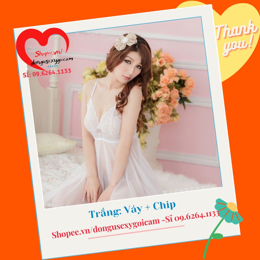 Đầm Ngủ Sexy Xuyên Thấu Voan Ren Lụa Mỏng Sexy Gợi Cảm Kèm Quần Lọt Khe Nhiều Màu Free size M XL Giá Rẻ- Sexy Mỏng | BigBuy360 - bigbuy360.vn