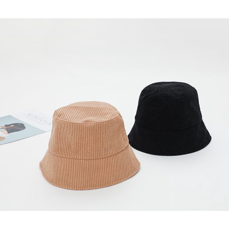 Mũ Bucket Nhung Tăm Sợi Nhỏ Mới