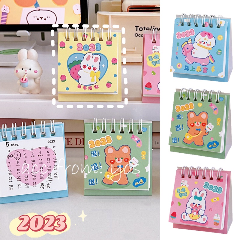 Lịch Để Bàn Mini Năm 2023 Họa Tiết Hoạt Hình Dễ Thương YOS