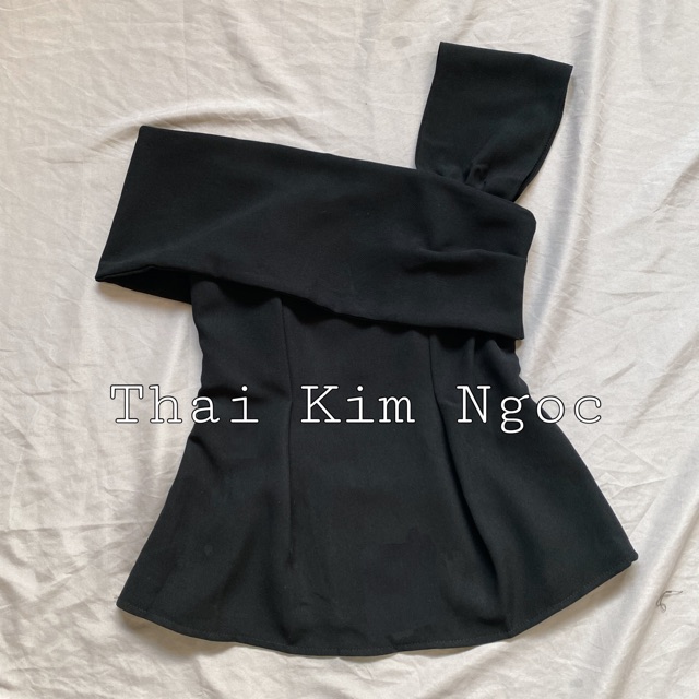 Áo peplum lệch vai 3 màu