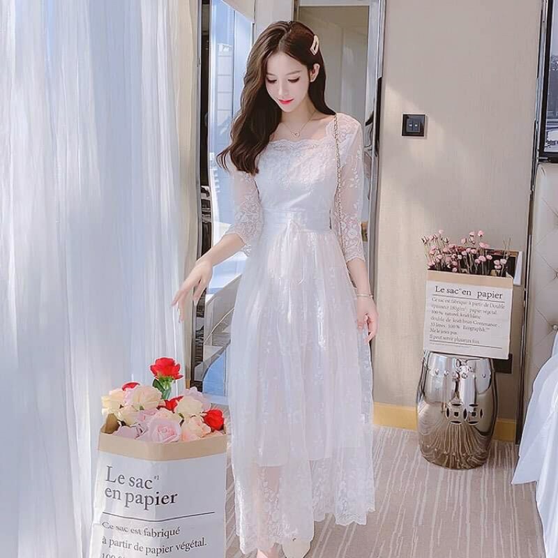 Đầm voan ren nữ cao cấp thiết kế dáng xinh công chúa NP1696
