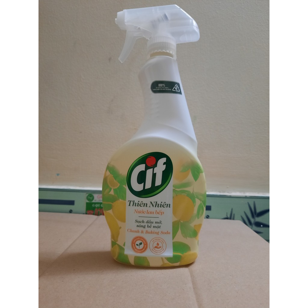 Nước xịt lau bếp CIF Thiên Nhiên chai 500ml ( Mẫu Mới )