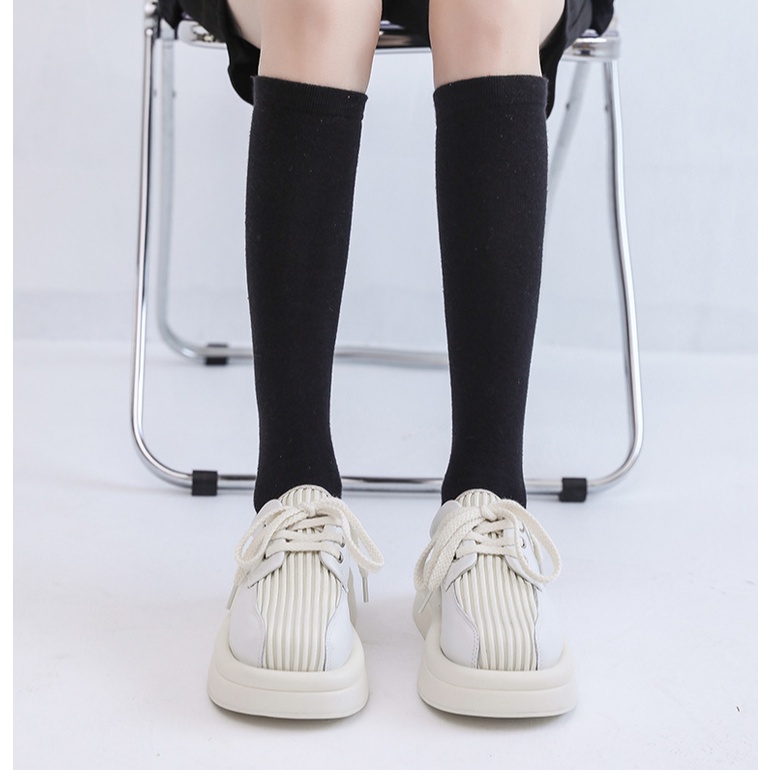 - Giày da nữ đế dày bánh mỳ phong cách retro new 2022