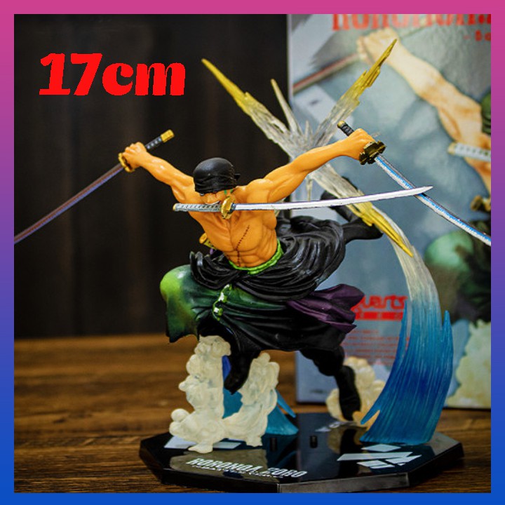 Mô hình One Piece Zoro cầm kiếm siêu ngầu cao 17cm, đủ bộ 4 nhân vật Đảo Hải Tặc