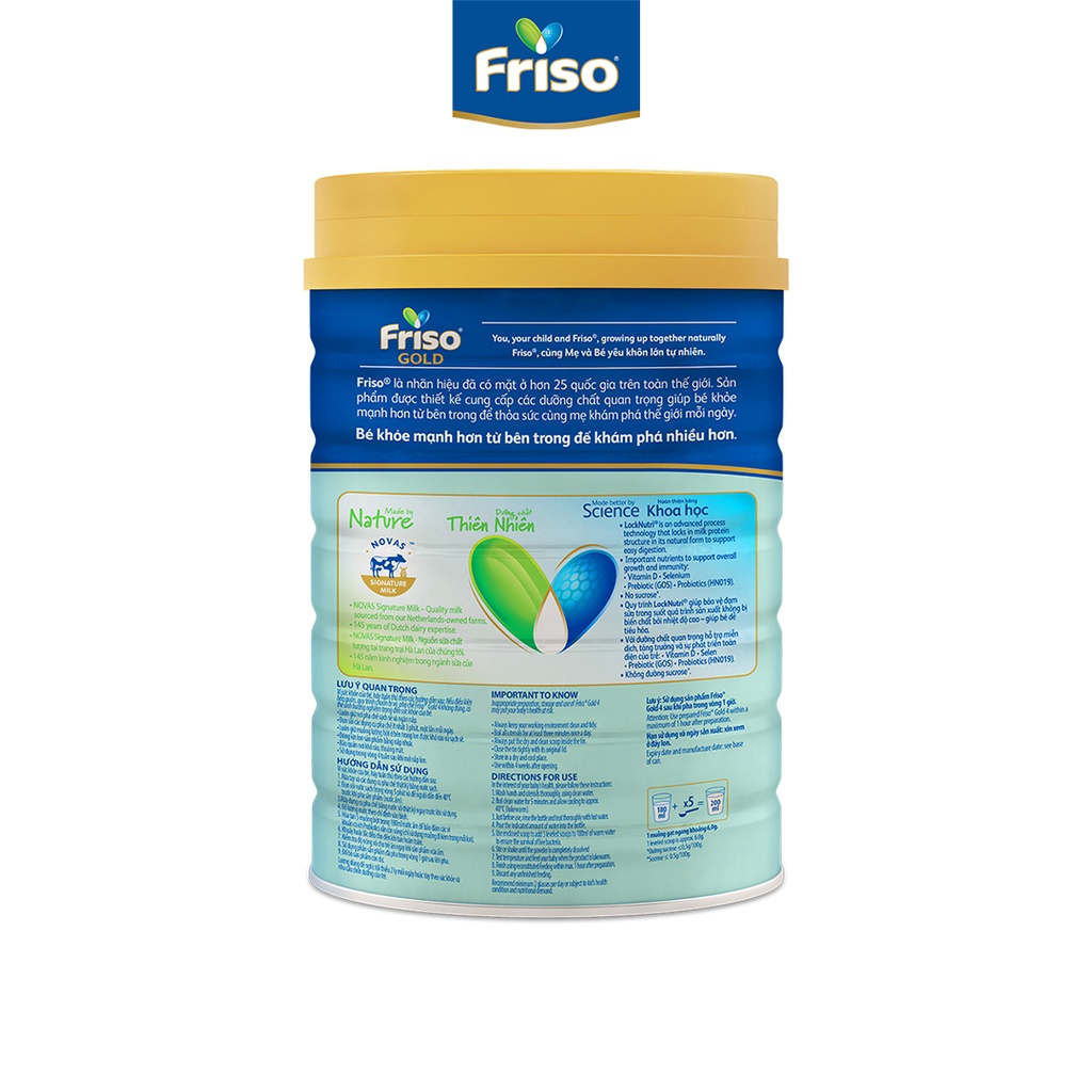 [Tặng 2 Lốc Sữa Pha Sẵn Rtd 180ml] Combo 2 Lon Sữa Bột Friso Gold 4 850g/lon (Dành Cho Trẻ Từ 2 - 6 Tuổi)