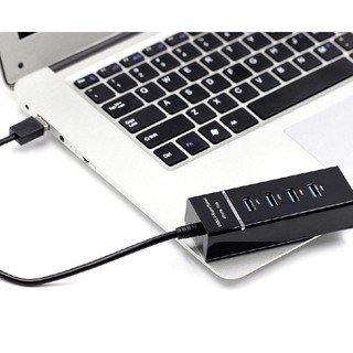 Bộ chia USB Hub thành 4 cổng USB màu xanh