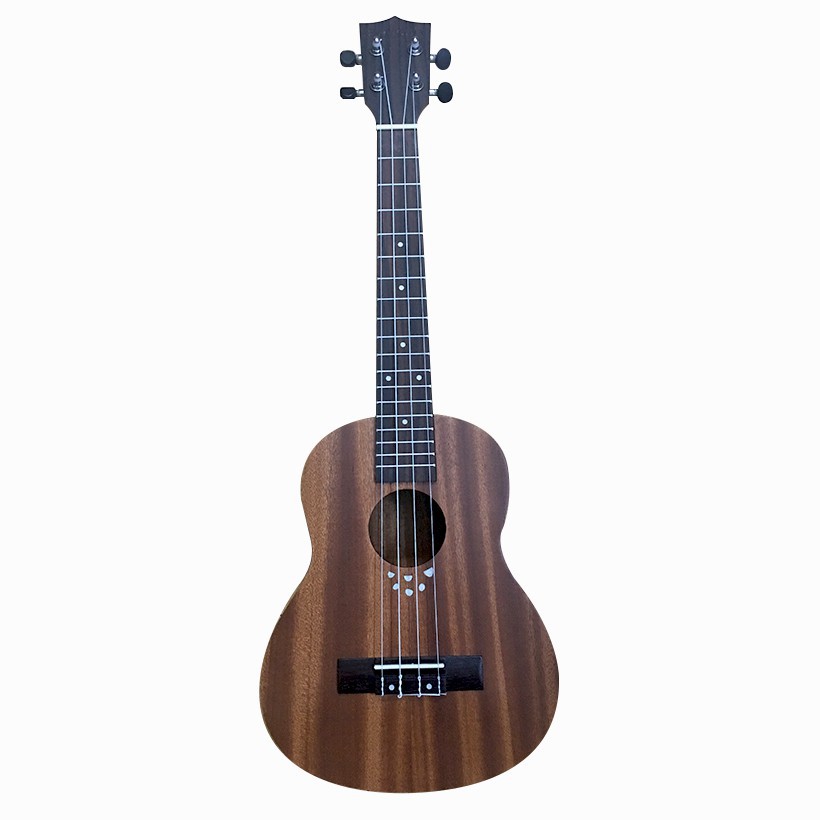 Đàn Ukulele Concert Gỗ Size 23 Chấm Tròn Ở Giữa Màu Tối Giá Rẻ - HÀNG CÓ SẴN