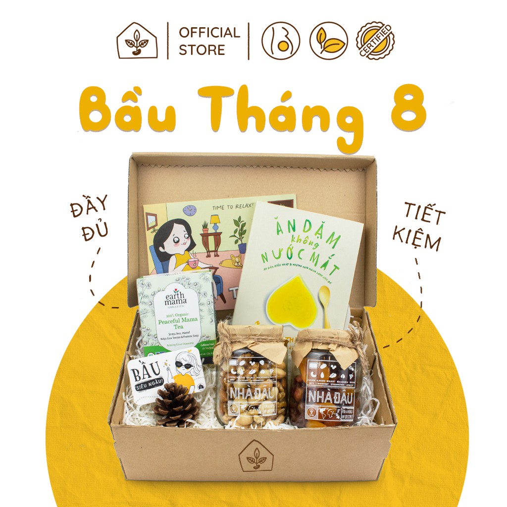 Hộp Quà Đậu Box Ăn Vặt Dinh Dưỡng Dành Cho Mẹ Bầu Mang Thai Tháng Thứ 8 | Nhà Đậu | 184