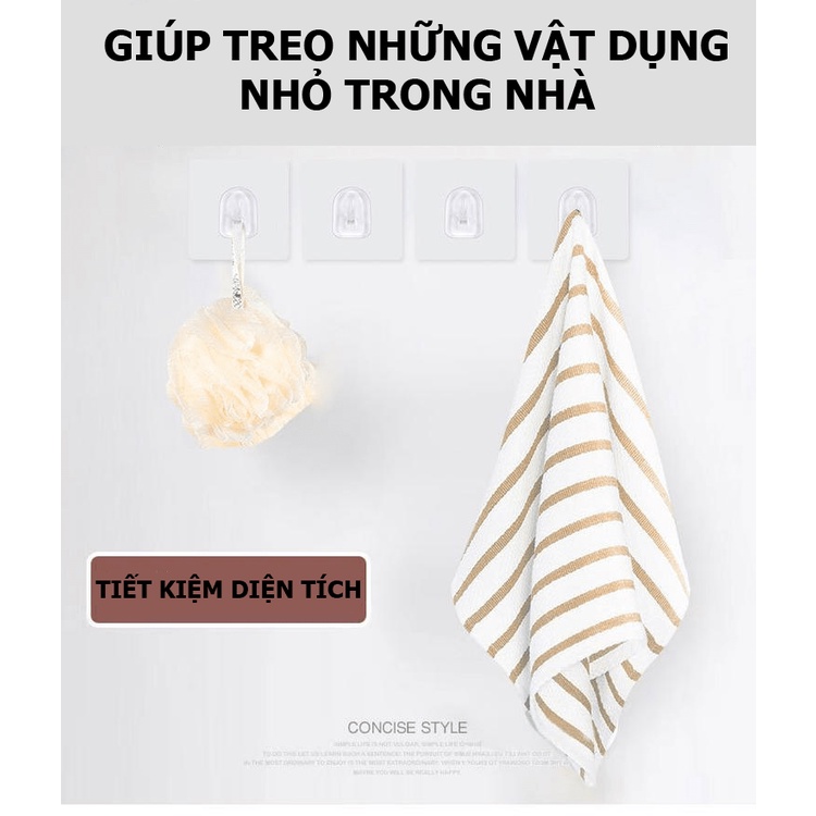 Móc treo đồ dán tường chịu lực đa năng trong suốt MDT00001