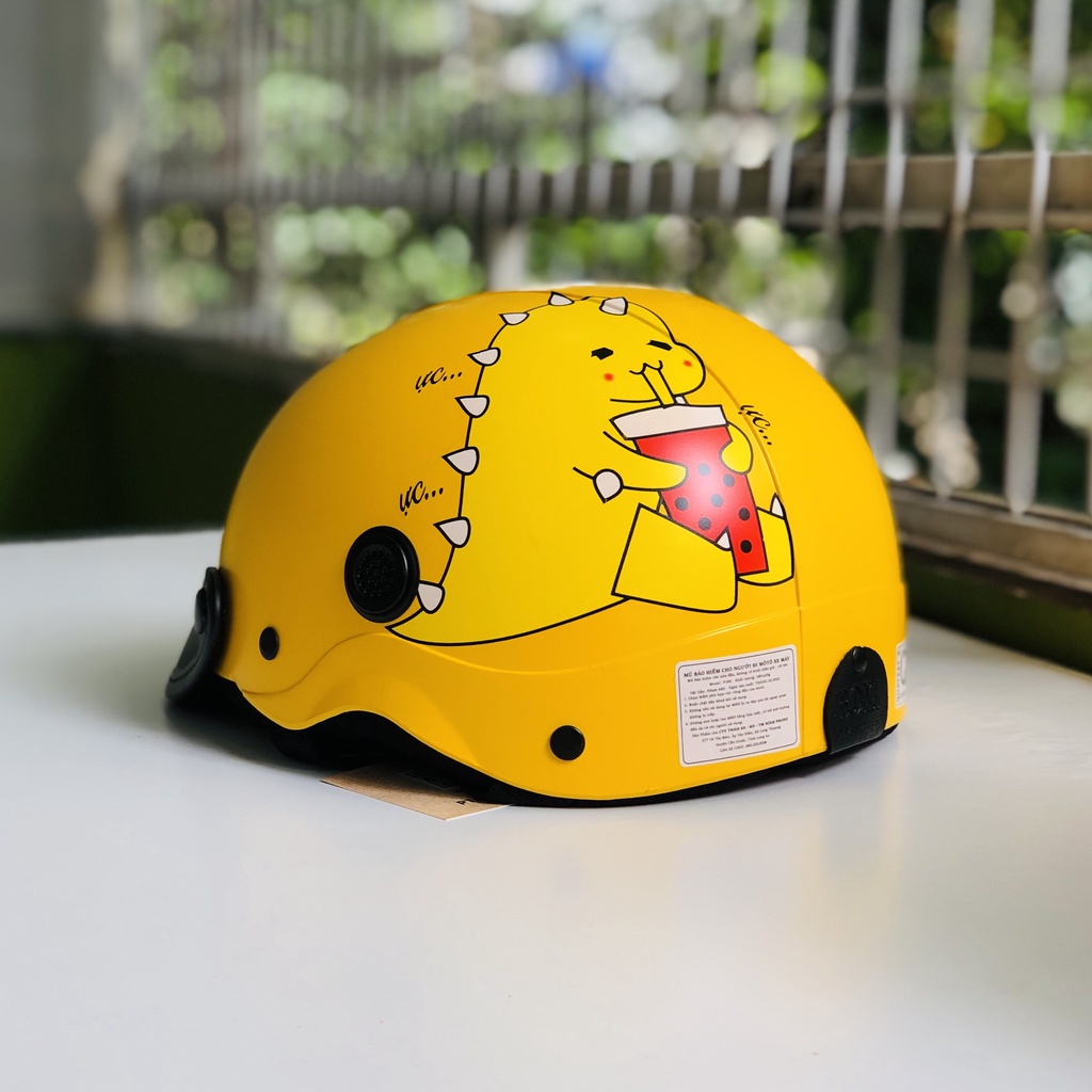 Nón bảo hiểm RONA có thông gió bên lưỡi trai hình khủng long(nhiều màu)