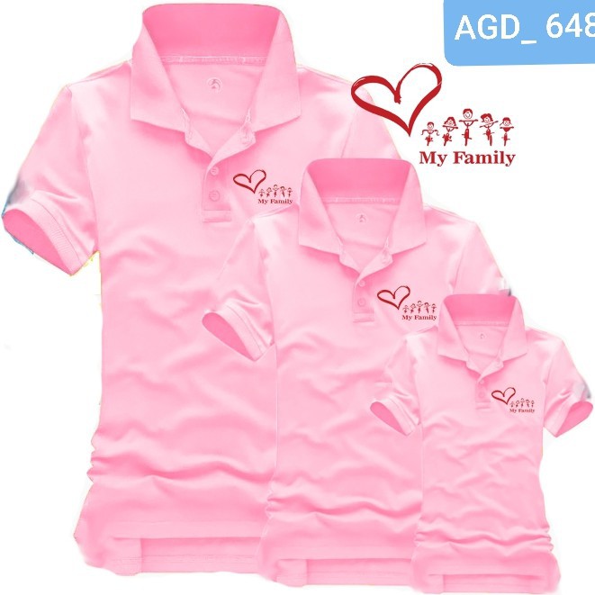 Áo gia đình hạnh phúc mẫu cổ trụ_ AGD 648