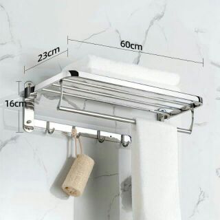 Vắt khăn hai tầng nhà tắm inox 304 cao cấp