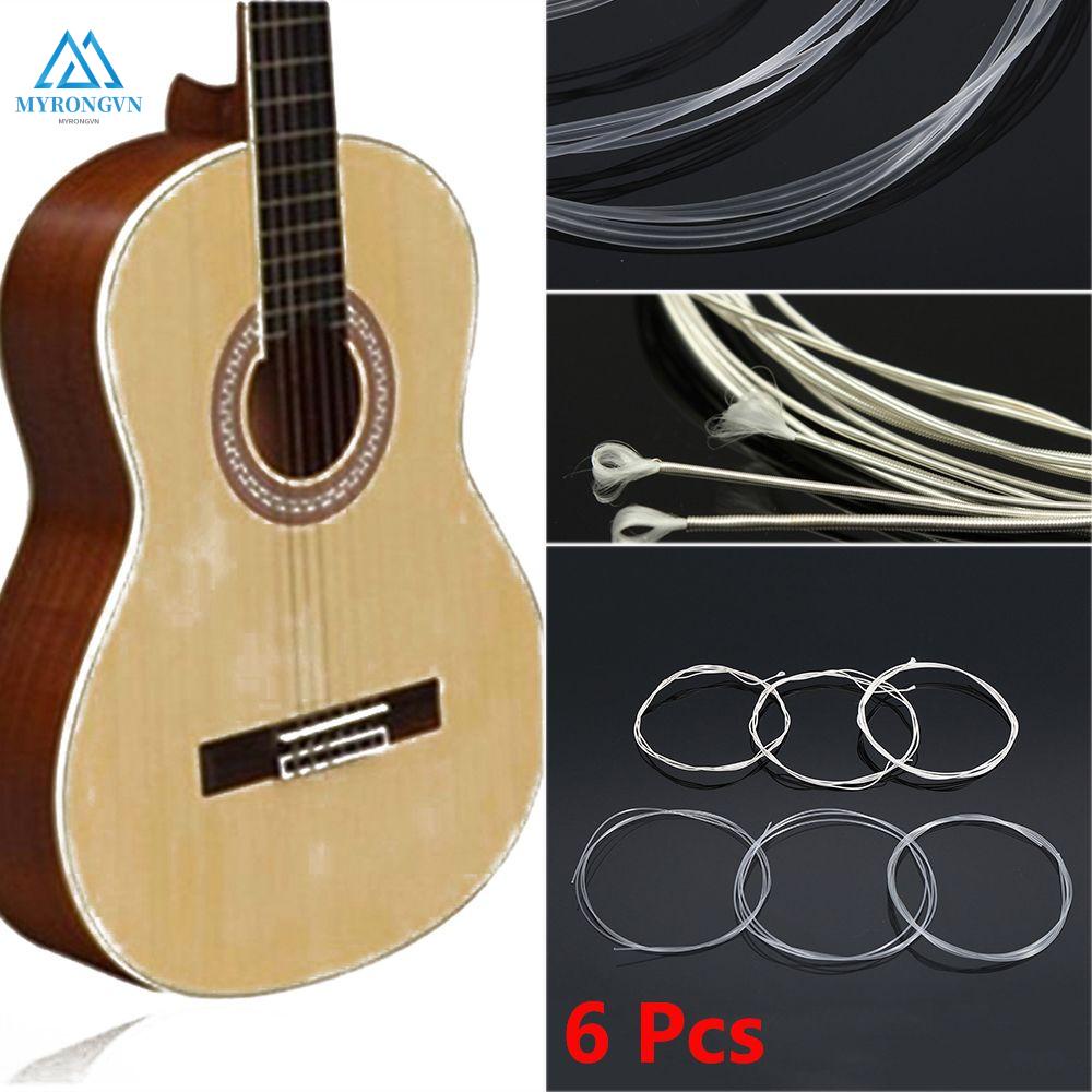 Bộ 6 chuỗi dây đàn guitar bằng nylon mạ kim loại thay thế tiện dụng