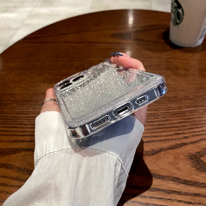 Ốp Điện Thoại Trong Suốt Chống Sốc Lấp Lánh Cho iPhone 13 12 11 Pro MAX XS MAX XR X 7+ 8 Plus