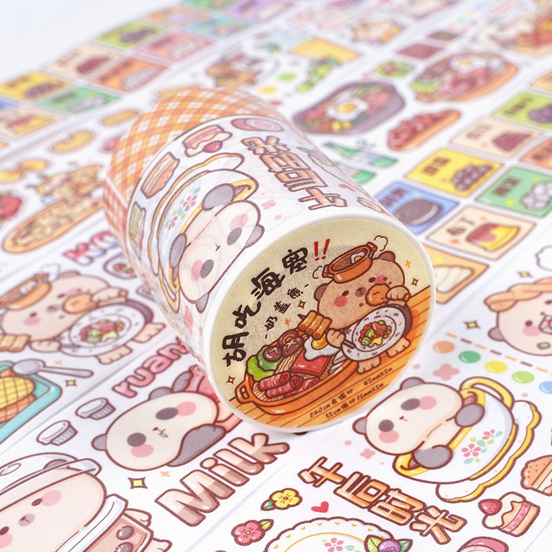 Cuộn băng keo washi hình gấu Nickey xinh xắn dễ thương