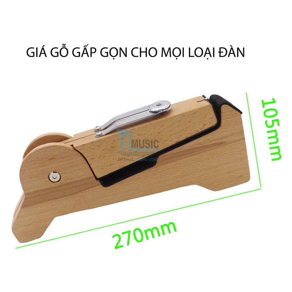 Giá Để Đàn Cao Cấp bằng Gỗ Cho Đàn Guitar, Ukulele, Violin, Mandolin (Loại gấp nhỏ gọn GA-04 Stand - Kệ chân đỡ chữ A)