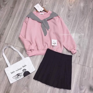 Áo thuỷ thủ cổ tròn
