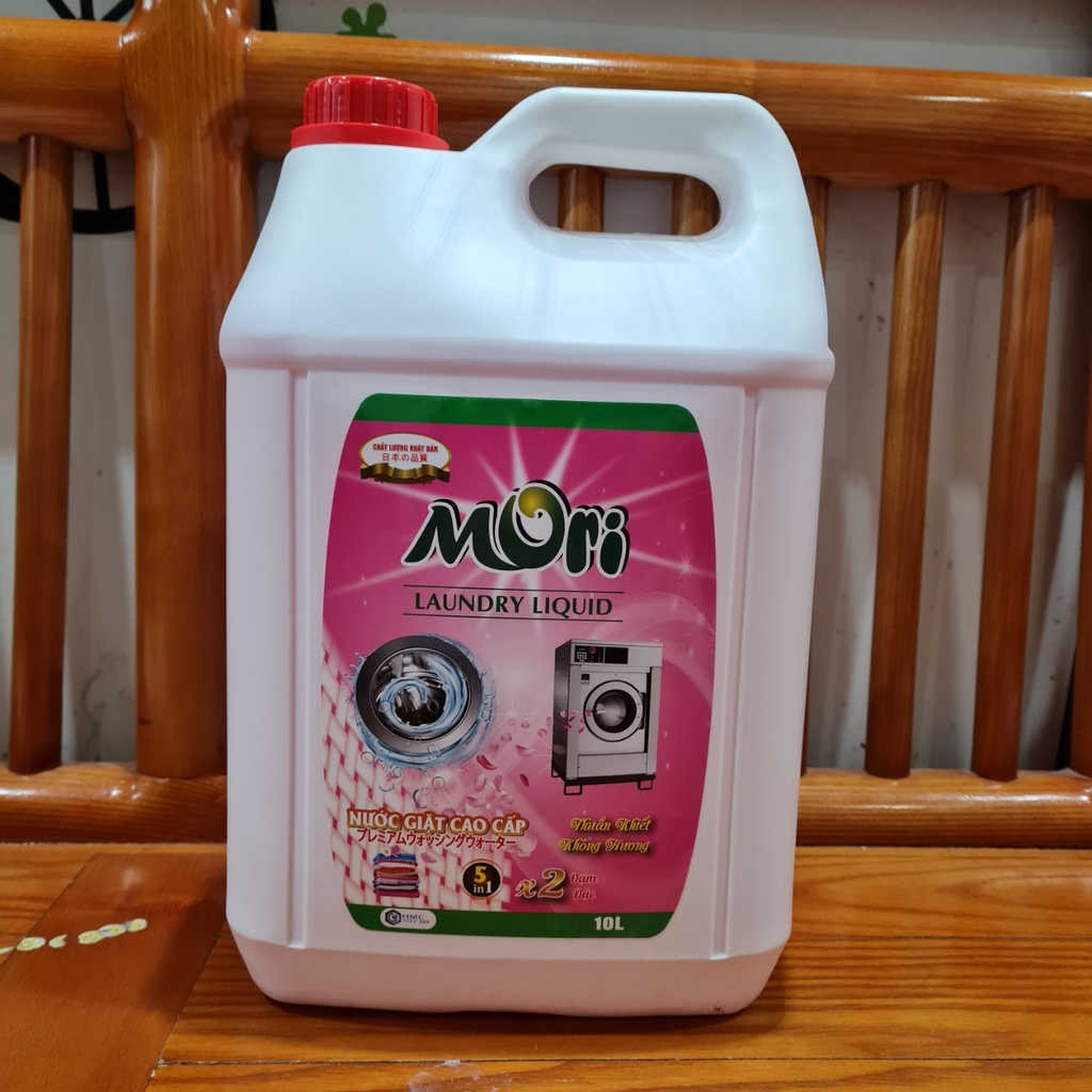 Nước giặt tiêu chuẩn không hương MORI, dung tích 10L