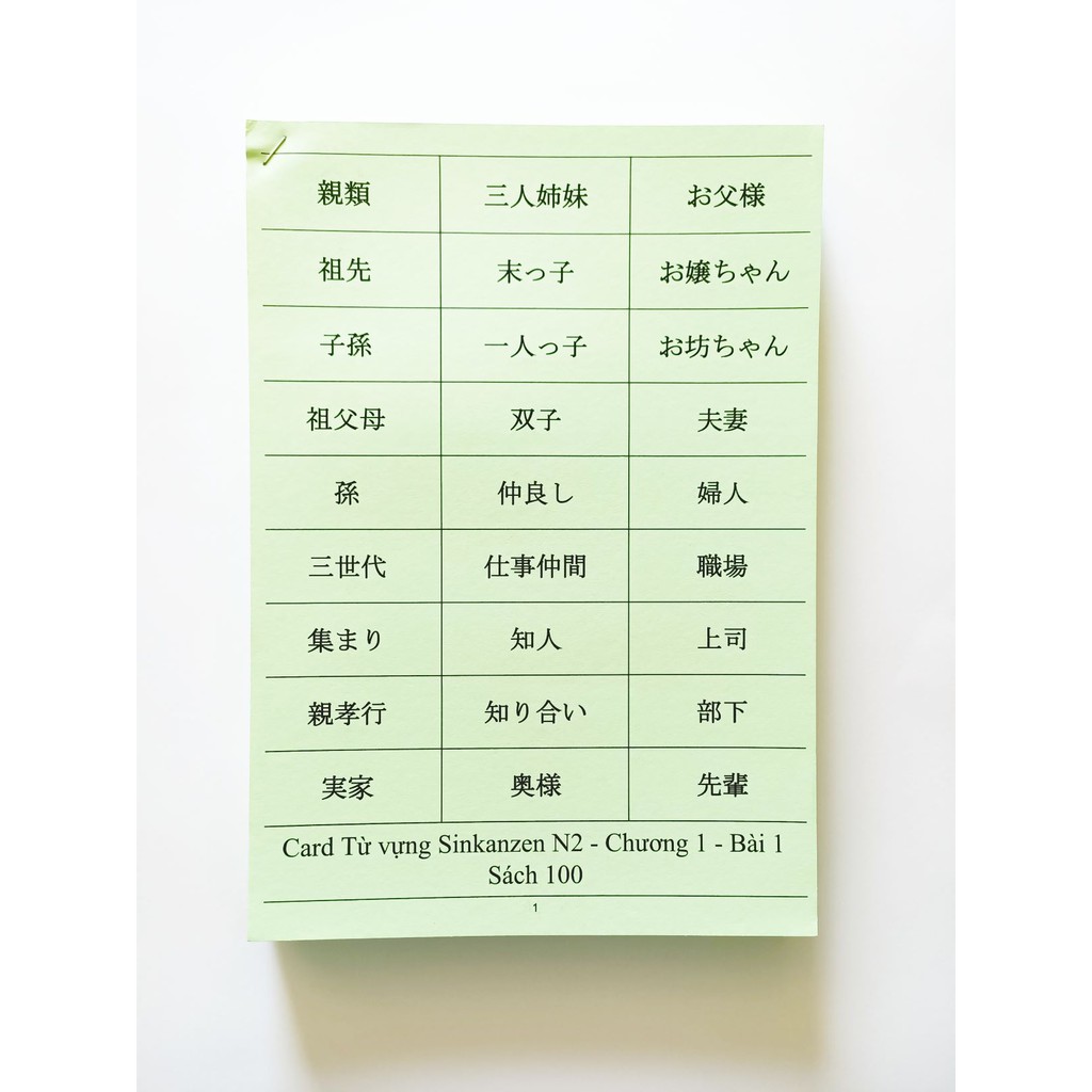 Flashcards Shinkanzen Từ vựng N2  - Thẻ học tiếng Nhật