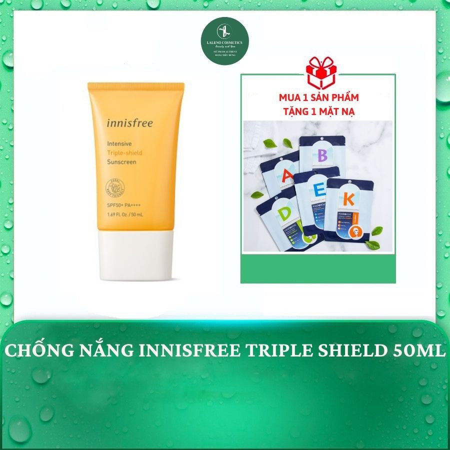 Kem Chống Nắng Innisfree Intensive TRIPLE SHIELD Sunscreen SPF50+ Mẫu Mới 50ml