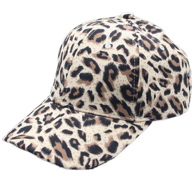 Korean style leopard print cap for men and women