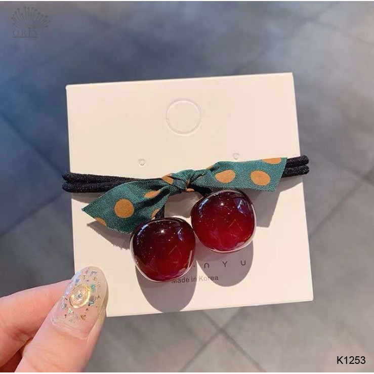 Dây buộc tóc, cột tóc trái cherry siêu HOT thời trang Orin K1253
