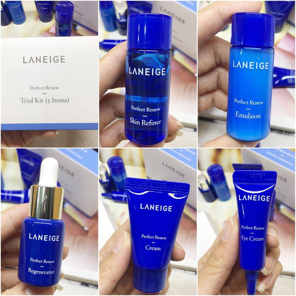 Bộ Kit Dưỡng Da Laneige Perfect Renew Trial Kit 5 Items - MoCi Cosmestics