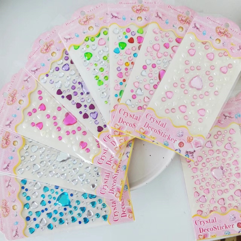 Sticker đá trái tim_hình dán trang trí top