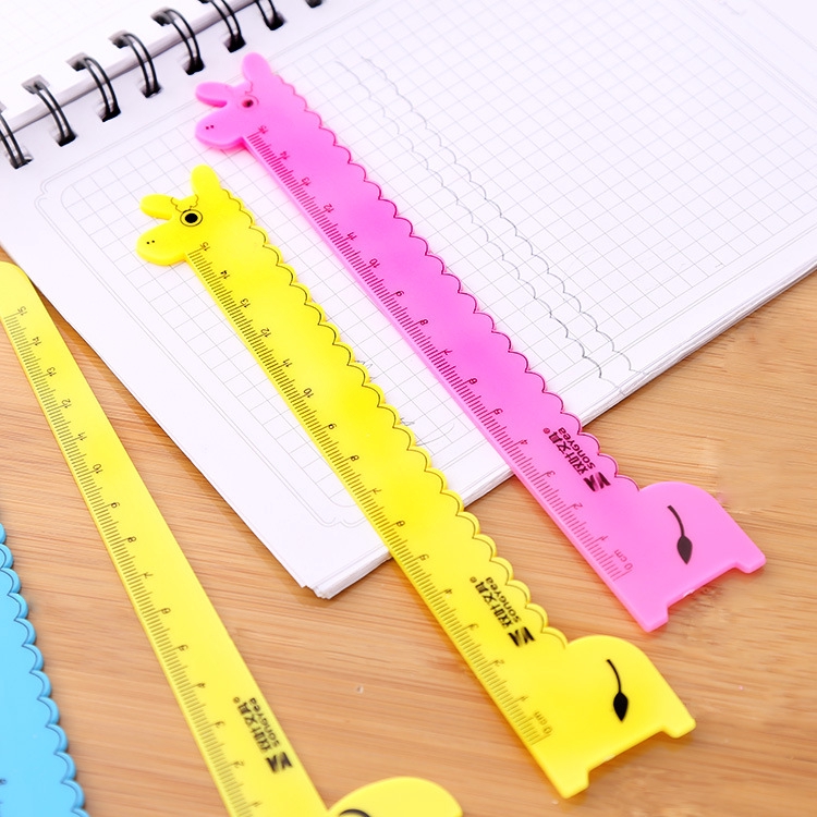Thước nhựa hình hươu cao cổ dễ thương 15cm