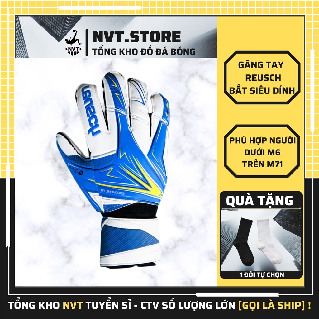 Bao găng tay thủ môn bắt bóng đá siêu dính giá rẻ, bao găng tay đá/bắt bóng thủ môn REUSCH hàng loại 1 Shop-NVT.Store.vn