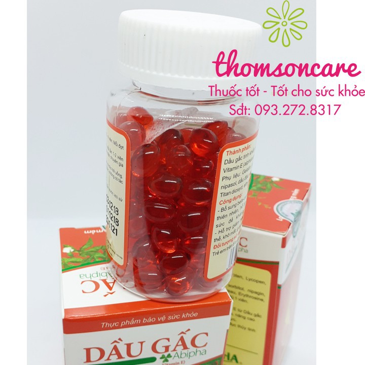 Dầu Gấc Abipha lọ 100 viên - bổ sung Vitamin A - sáng mắt đẹp da Chính hãng | BigBuy360 - bigbuy360.vn