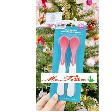 Set 2 thìa ăn dặm báo nóng an toàn cho bé Gentle Steps