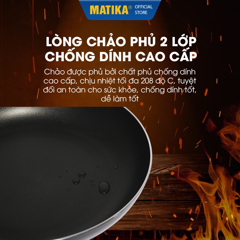 [Mã BMBAU50 giảm 10% đơn 99k] Chảo Chống Dính MATIKA MTK-01-24-26-28-30