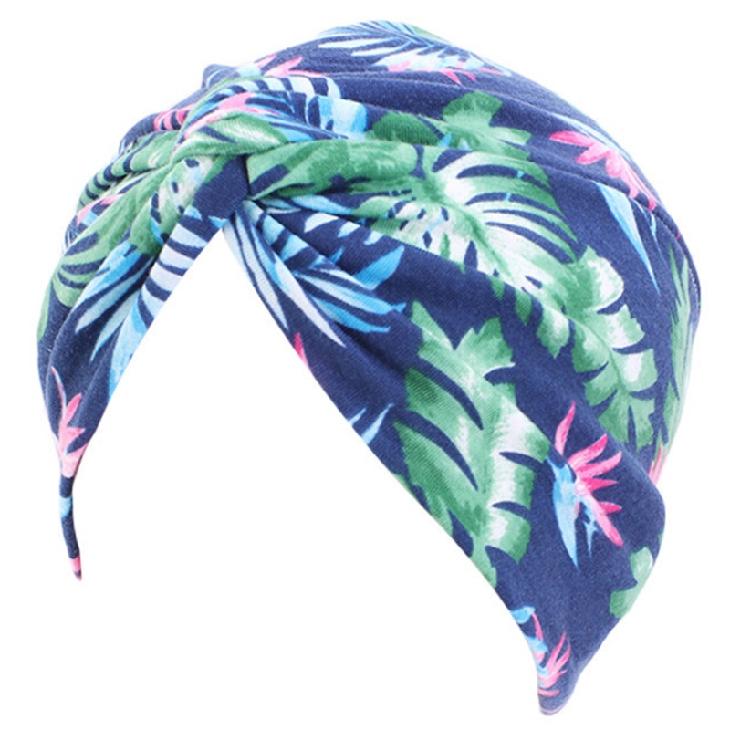 Mũ turban thắt nút co giãn in họa tiết thổ cẩm thời trang Boho cá tính cho bạn nữ