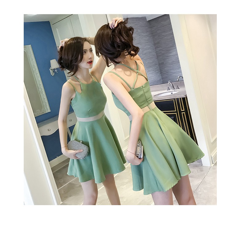 Đầm 2 dây quai chéo phong cánh Hàn Quốc( Hàng có sẵn ) | BigBuy360 - bigbuy360.vn