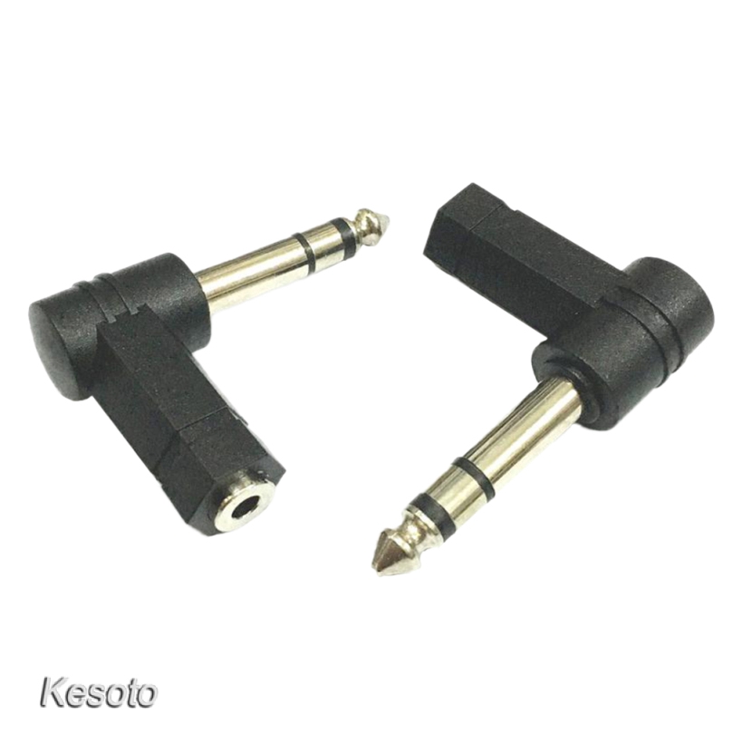 [KESOTO] 2x 6.35mm 1/4'' Male to 3.5 mm Female M/F Jack Aux Audio Stereo Adapter