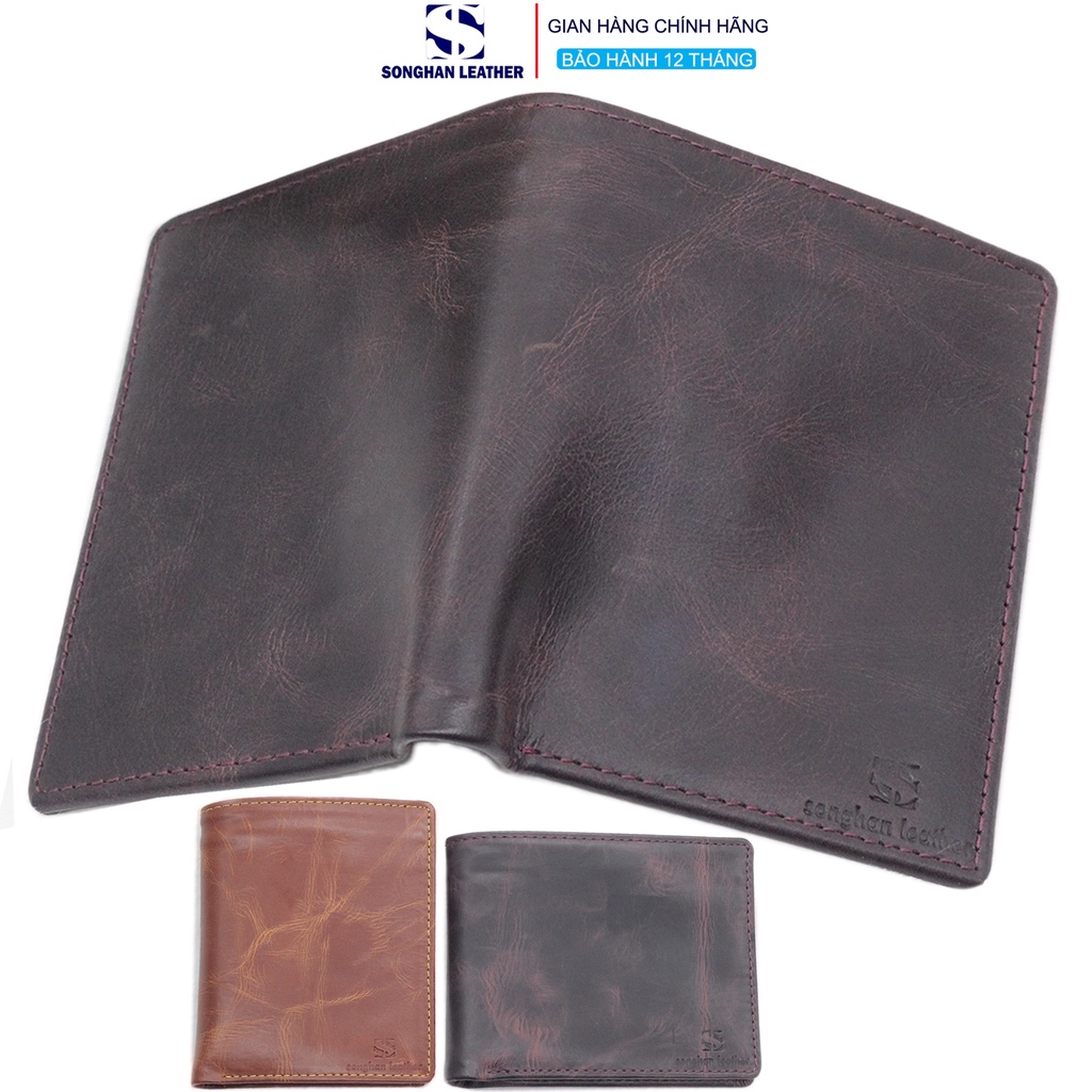 Ví Nam Da Bò Pullup Cao Cấp Dáng Đứng Ngang Songhan Leather WL05 – Thời Trang.Bảo Hành 12 Tháng
