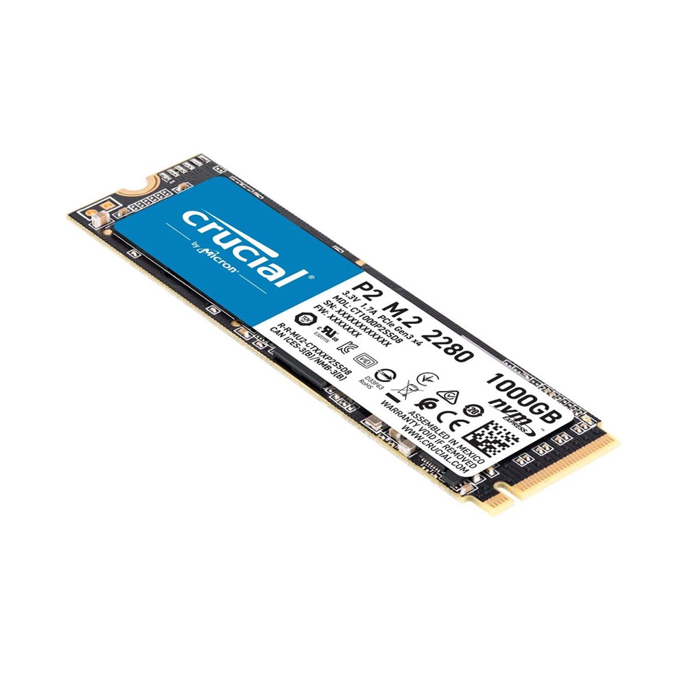 Ổ cứng SSD Crucial P2 1TB NVMe M.2 2280 PCIe Gen 3x4 Nhập khẩu | BigBuy360 - bigbuy360.vn