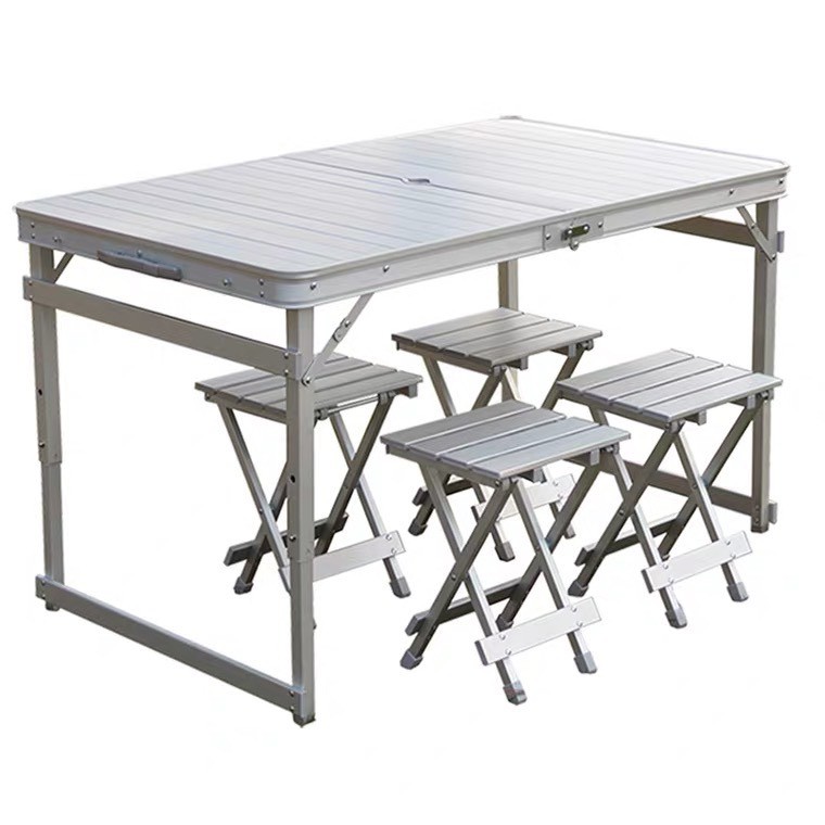 Bộ bàn ghế gấp gọn hợp kim nhôm cao cấp - Bộ 1 bàn 4 ghế - Dã ngoại picnic siêu tiện dụng! | BigBuy360 - bigbuy360.vn