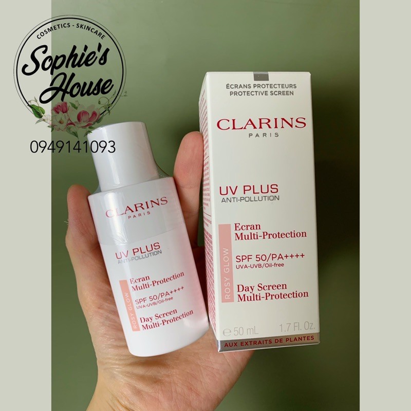 [Mã 252FMCGSALE giảm 8% đơn 500K] Kem chống nắng Clarins Rosy Glow 50ml