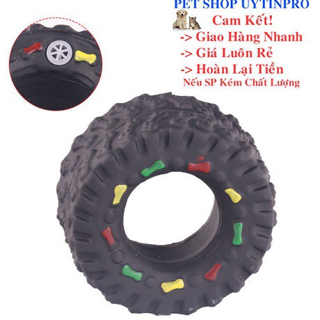ĐỒ CHƠI CHO THÚ CƯNG CHÓ MÈO Hình Lốp Xe Phát Ra Tiếng Kêu Chút Chít - Pet shop Uytinpro