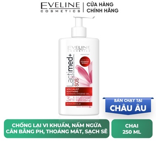 Gel vệ sinh phụ nữ lactimed + sos eveline làm sạch giữ ẩm vùng kín chai 250ml
