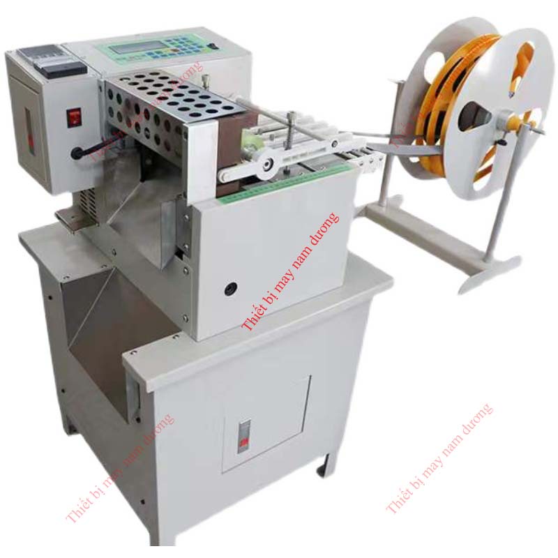 Máy cắt nhãn mác  dây viền  tự động cắt dây đai đa năng lớn dao cắt rộng 25 cm ( bảo hành 12 tháng )